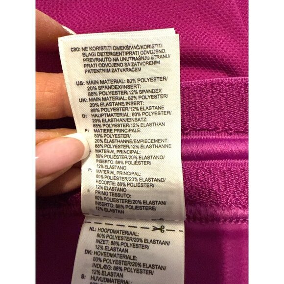 Adidas "Stella McCartney" Women's Shiny Legging 3/4 Pants Sport Capri Fusia Smal - Picture 12 of 16